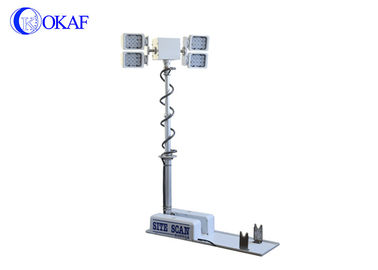 Torre del faro mobile di ricerca di notte del LED, albero montato su veicolo della torre del faro di 1.8m
