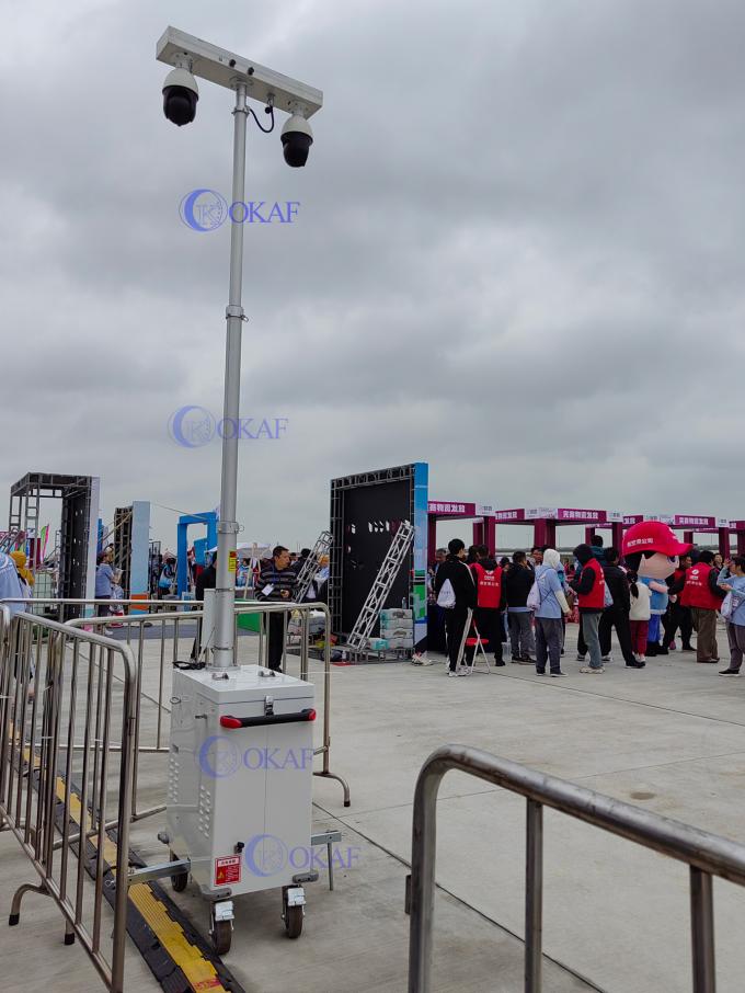 Camera 4G AI Gabinetto di sicurezza mobile alimentato a energia solare per il monitoraggio del cantiere 2