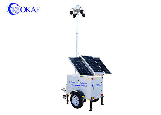 Rimorchi mobili IP65 solare di sorveglianza della sentinella di altezza della macchina fotografica 9m di PTZ