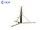 Torre di antenna portatile telescopica manuale della luce di palo dell'albero con il treppiede/ruote