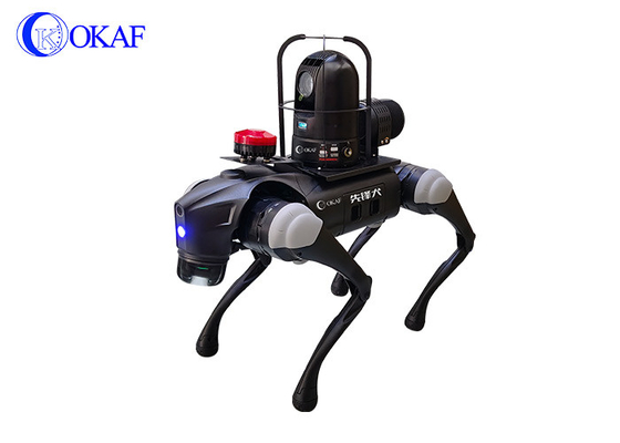 OKAF Aeroporto metropolitano ferrovia ad alta velocità biomimentico quadrupede robot cane AI riconoscimento facciale pattuglia robot di sicurezza cane