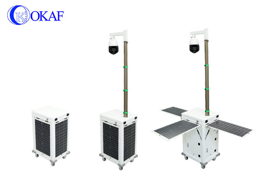 Camera 4G AI Gabinetto di sicurezza mobile alimentato a energia solare per il monitoraggio del cantiere