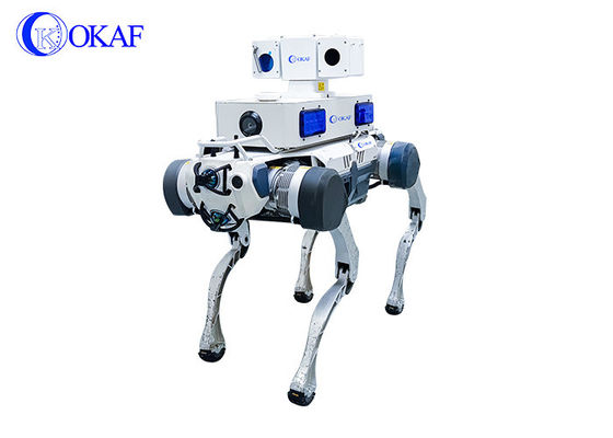 OKAF AI Sorveglianza Autonomo Robot di Pattuglia di Sicurezza Robot di Guardia Industriale Cane Robot di Sicurezza Intelligente Robot Quadruplo