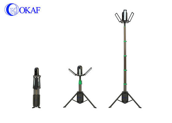 Torre di luce LED portatile telescopica a batteria con treppiede per eventi all'aperto