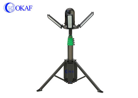 Torre di luce LED portatile telescopica a batteria con treppiede per eventi all'aperto