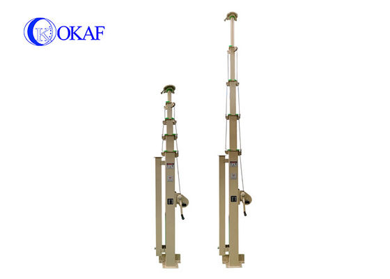 5m 6m 7m 8m Peso utile 50KG Palo telescopico in acciaio Argano manuale Manovella