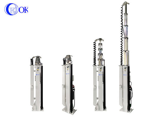 Peso di carico utile 100 kg Masto idraulico telescopico Radar Antenna treppiede Masto telescopico