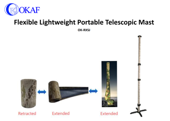 Flessibile, leggero, portatile, antenna telescopica, palo